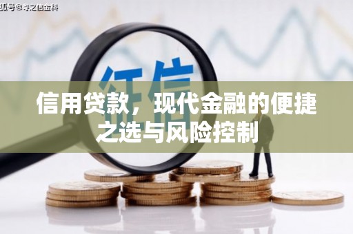 中和信用贷款，现代金融的便捷之选与风险控制