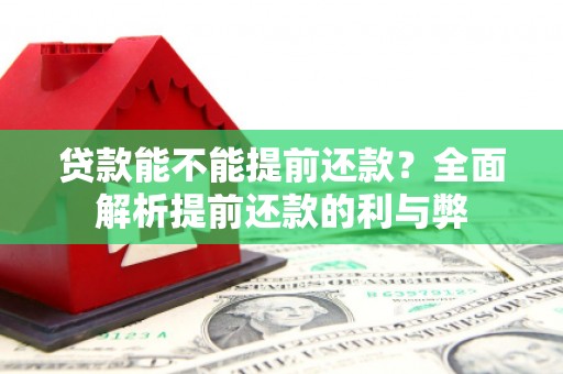 漯河贷款能不能提前还款？全面解析提前还款的利与弊