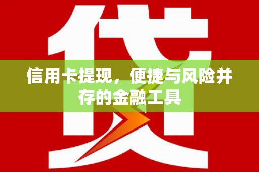 锦州信用卡提现，便捷与风险并存的金融工具